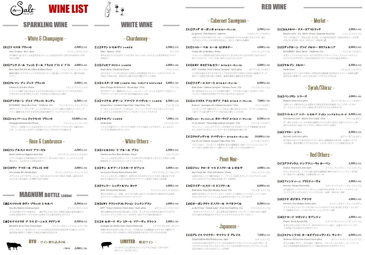 Niku Bar Salt Nakameguro menu 4