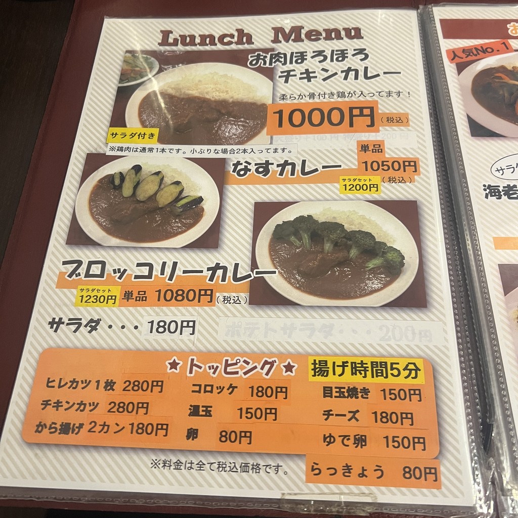 VIGOR menu 3