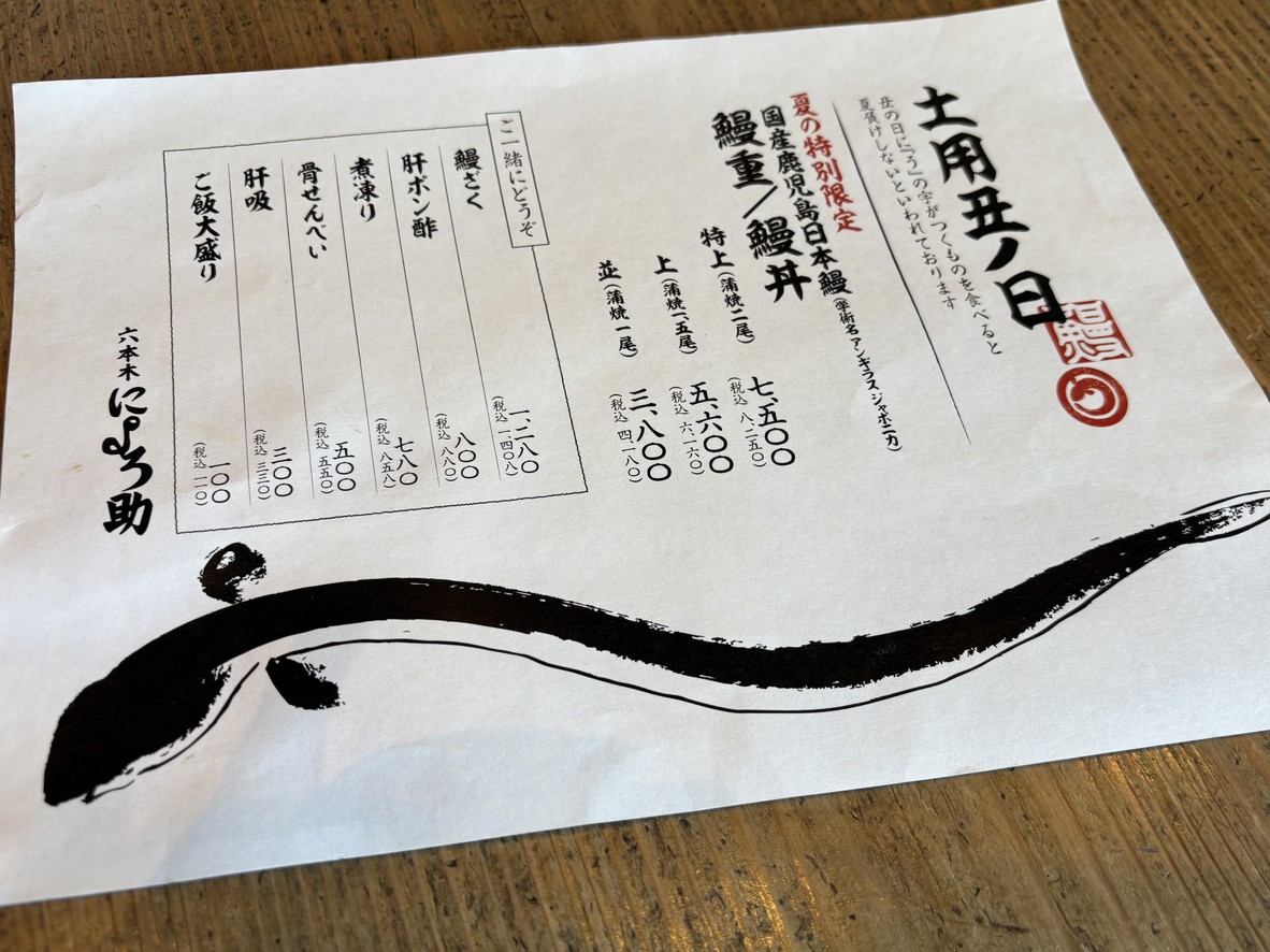 Nyorosuke Roppongi menu 1