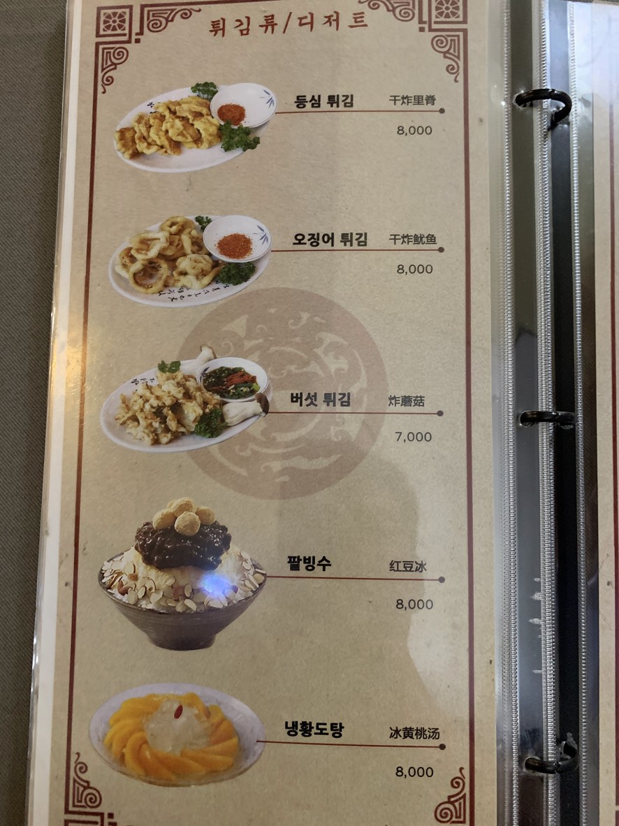 Chinadang menu 8