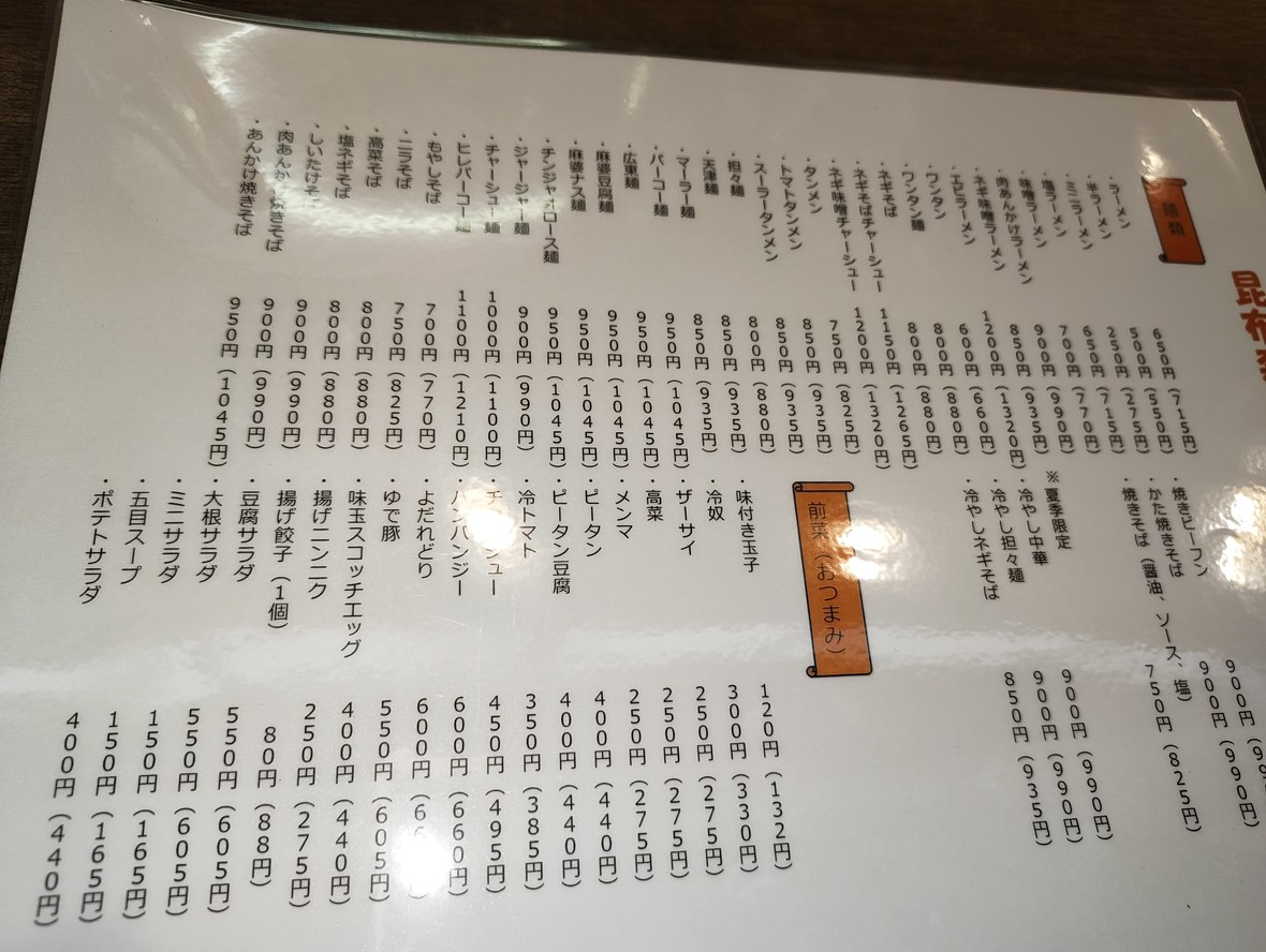 Konbumori menu 2