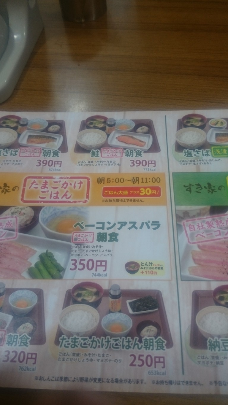 Sukiya menu 2