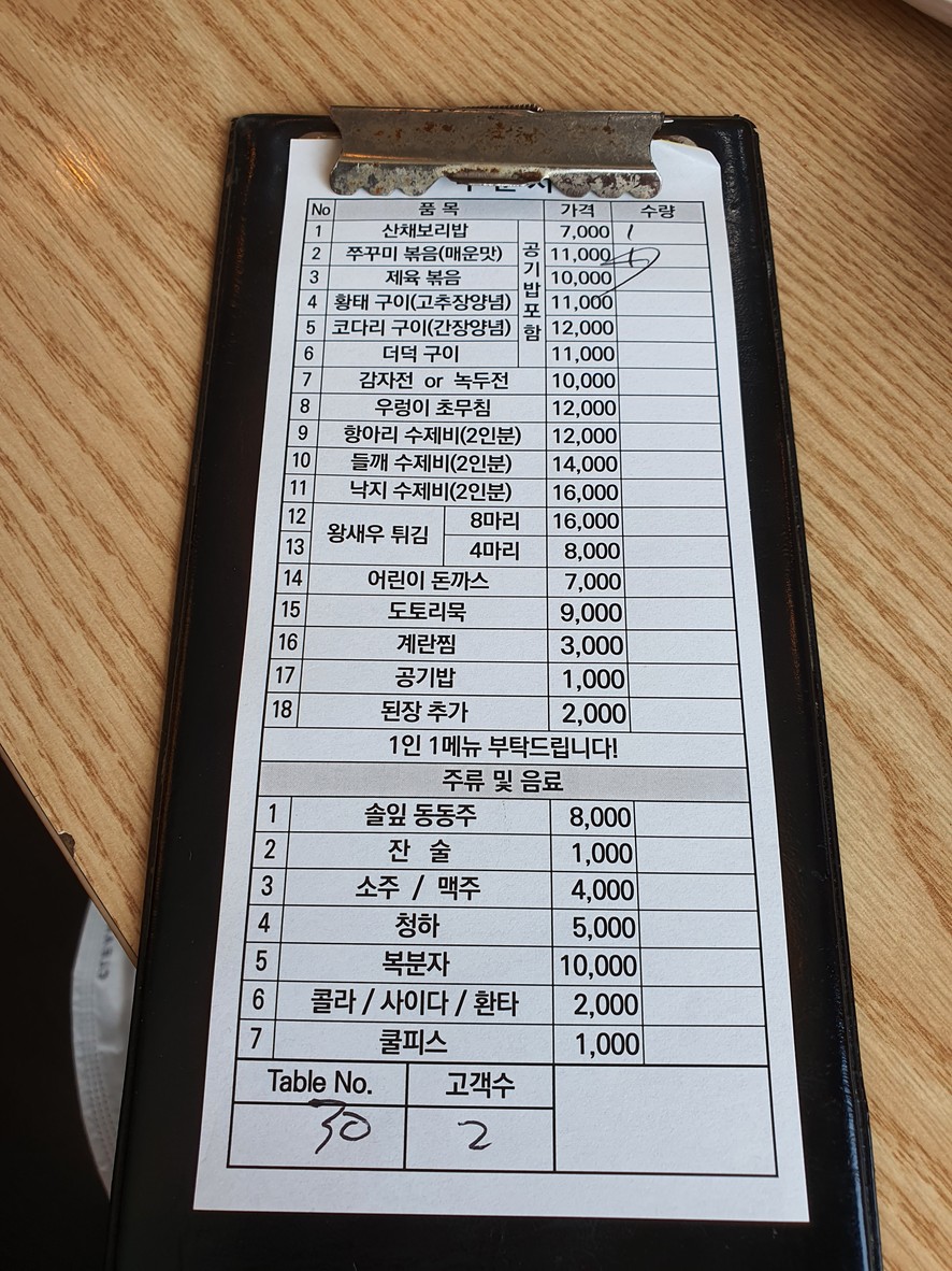 Solsalang menu 2