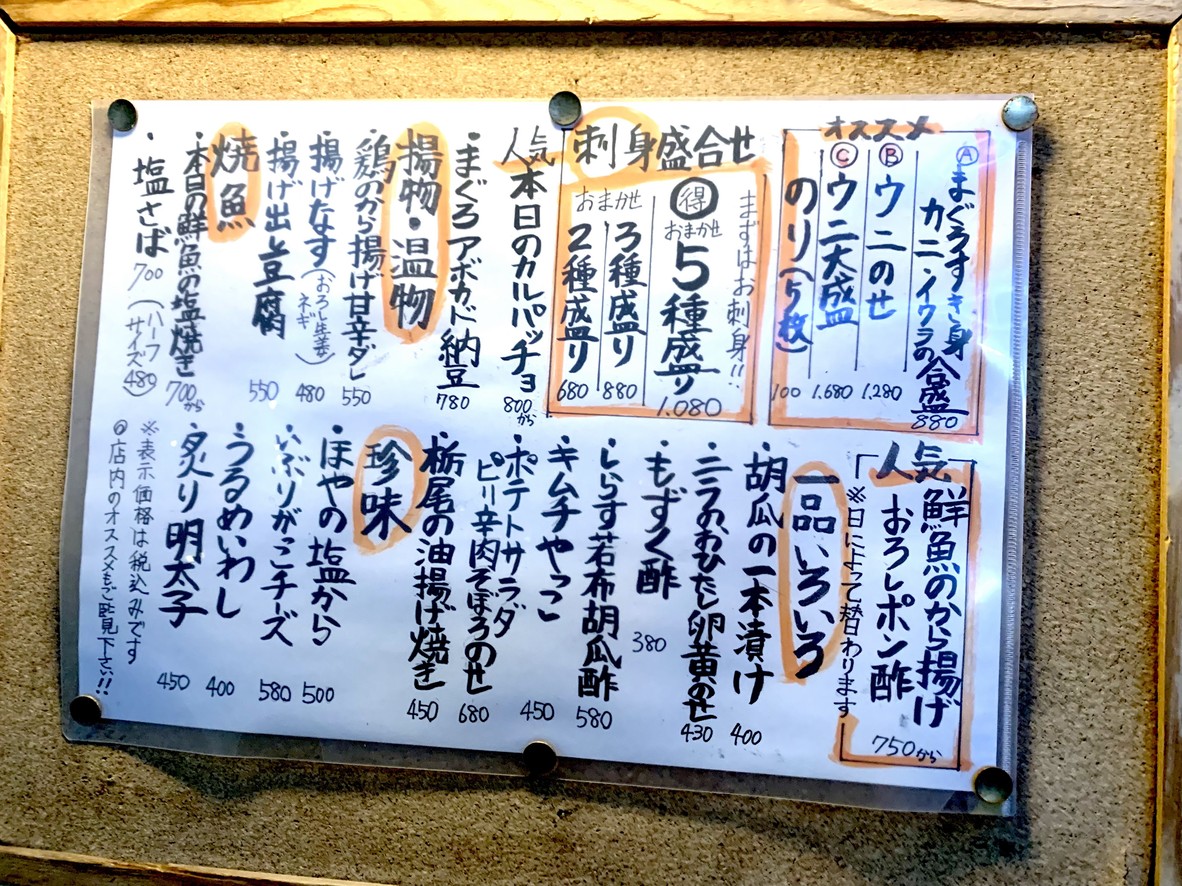 Sakadachi menu 1