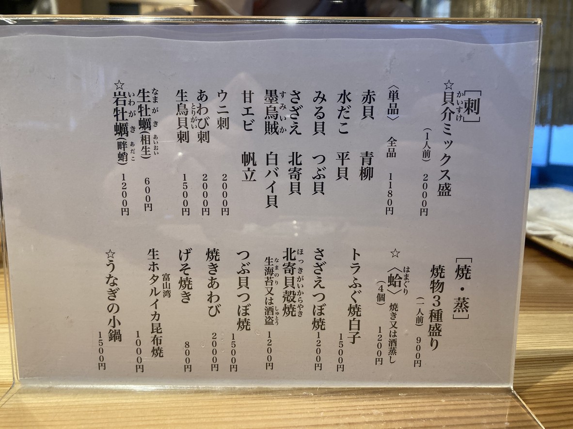 Sanshakaikai menu 2