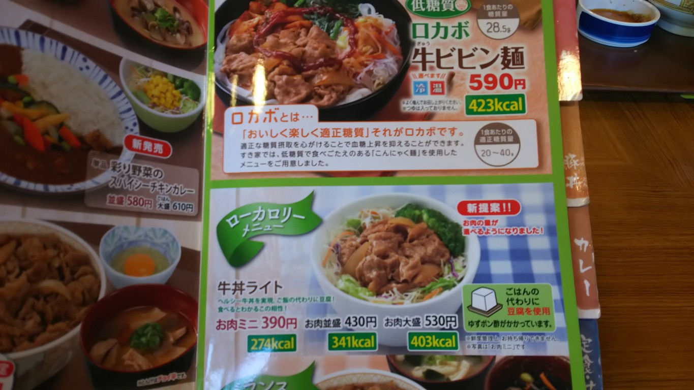 Sukiya menu 2