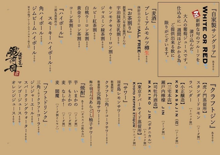 IZAKAYA RESTAURANT YAKIYASAI GINGADAN menu 4
