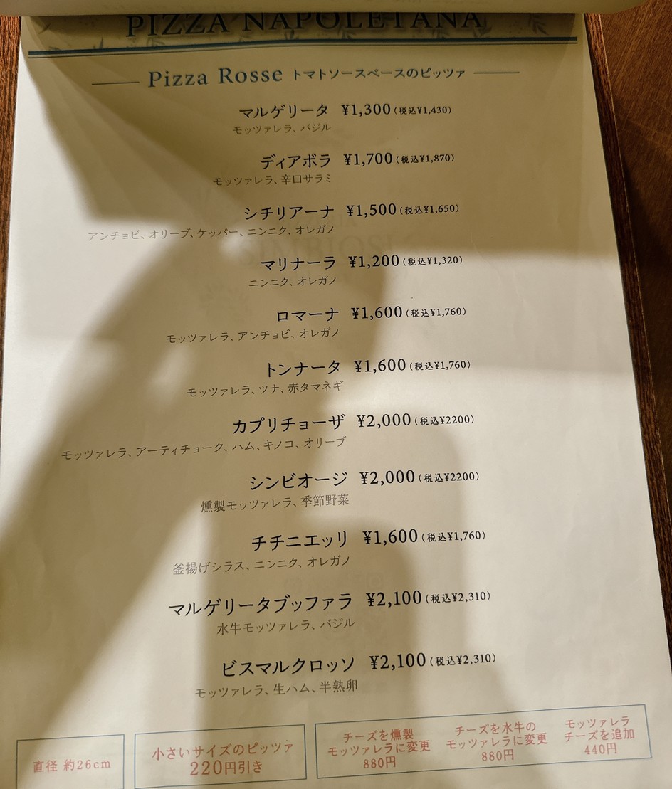 Pizzeria Simbiosi menu 2