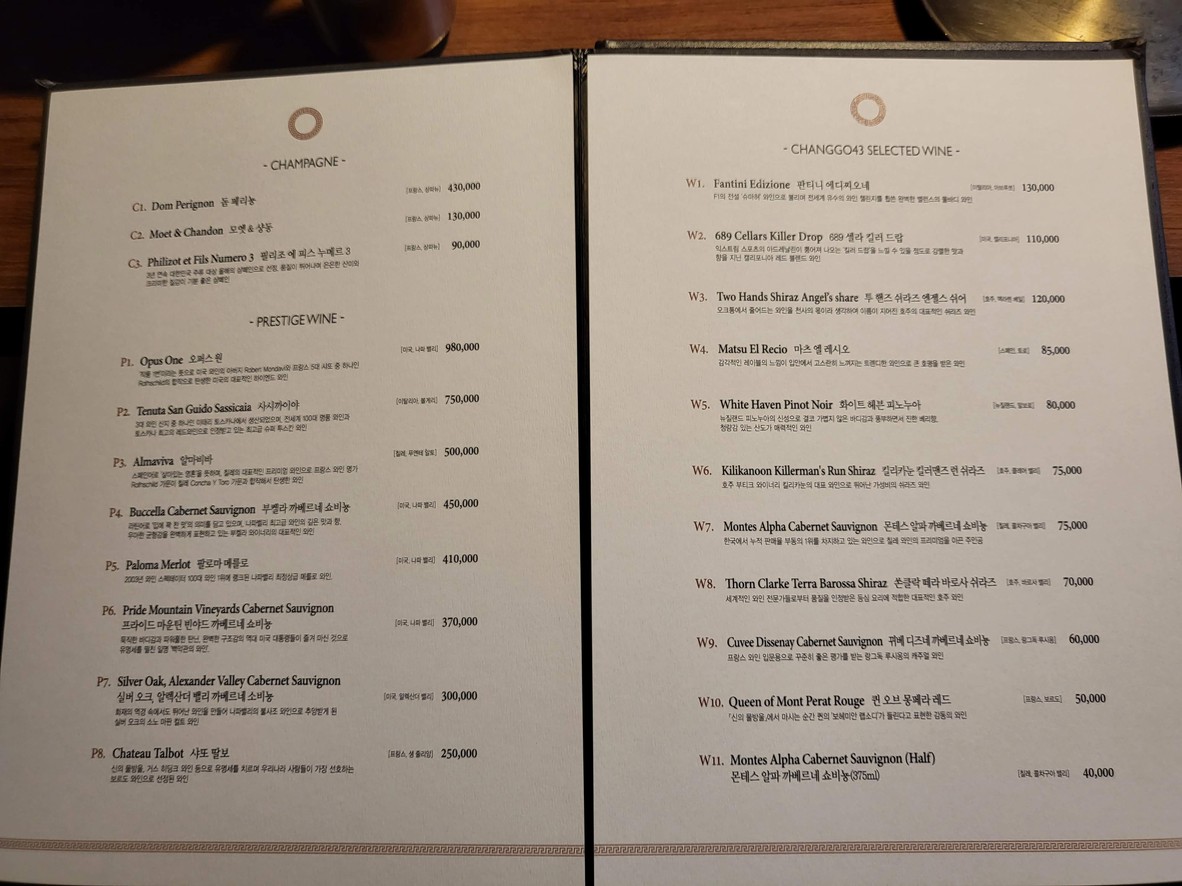 Changgo 43 menu 5