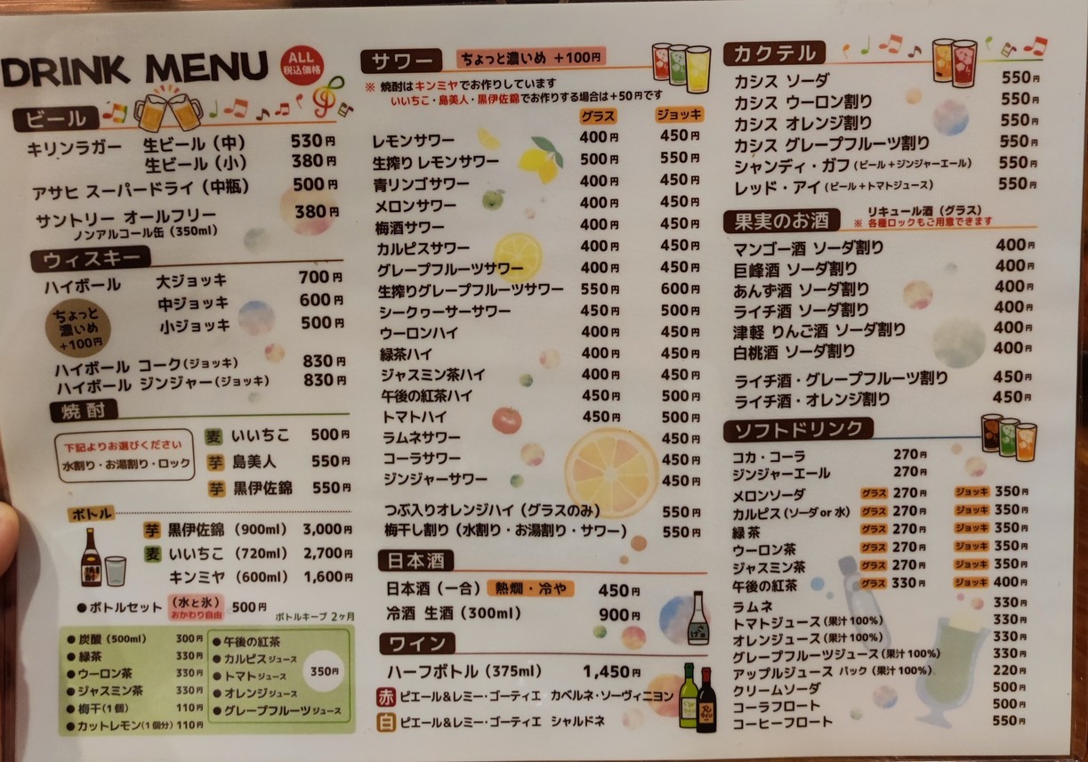 Kyabetsu-tei menu 3