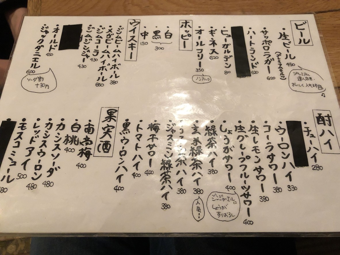 Takaban Golden Sakaba menu 2