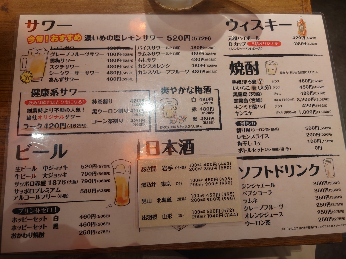 Gansoyakitorikushihatchin Nishikoyamaten menu 3