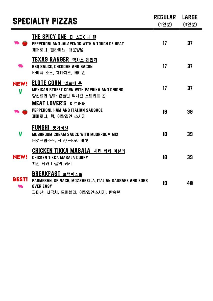 The Pizza Peel menu 2