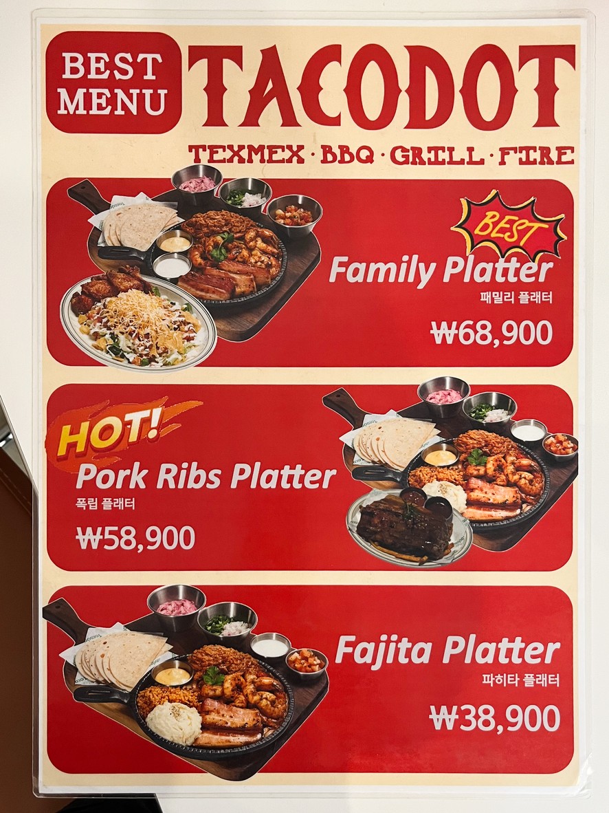 Taco Dot menu 1