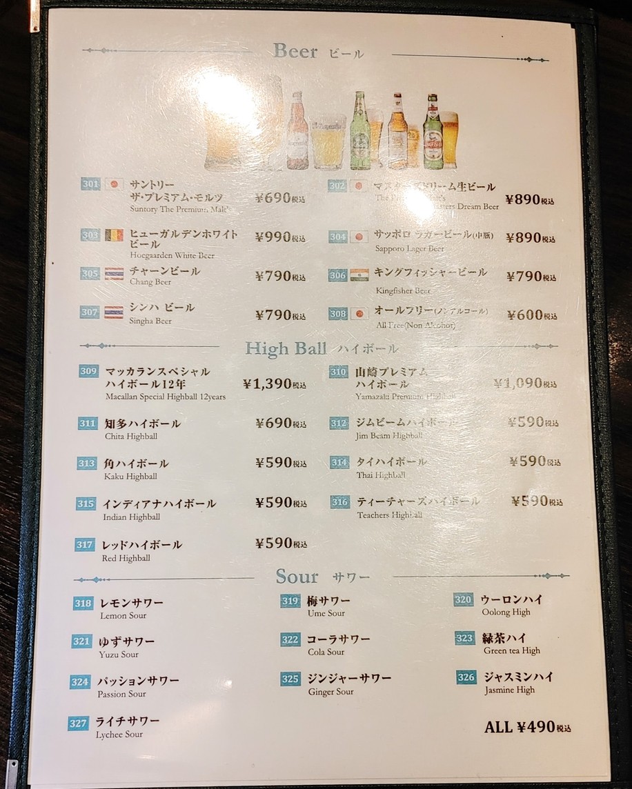 TOKYO DREAM Meguro.Sta Shop menu 5