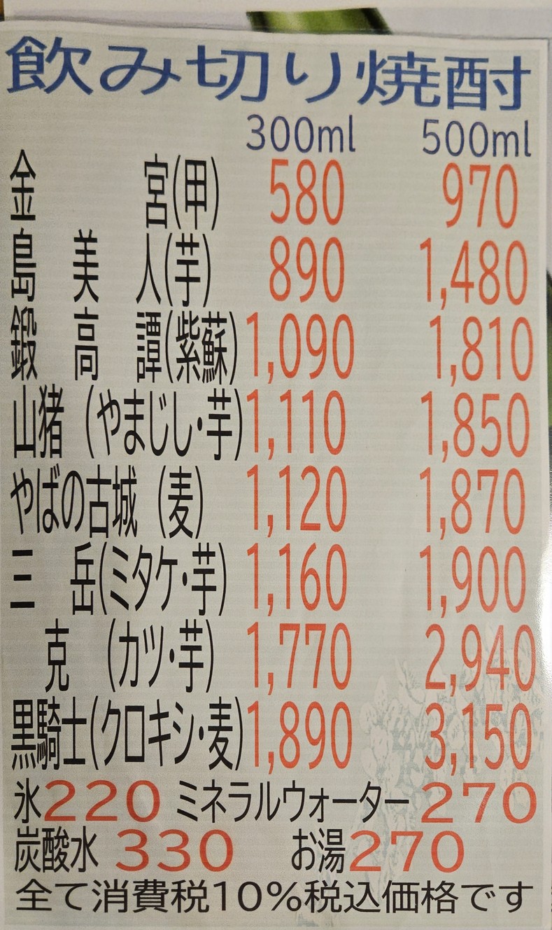 Izakaya Sarari menu 4