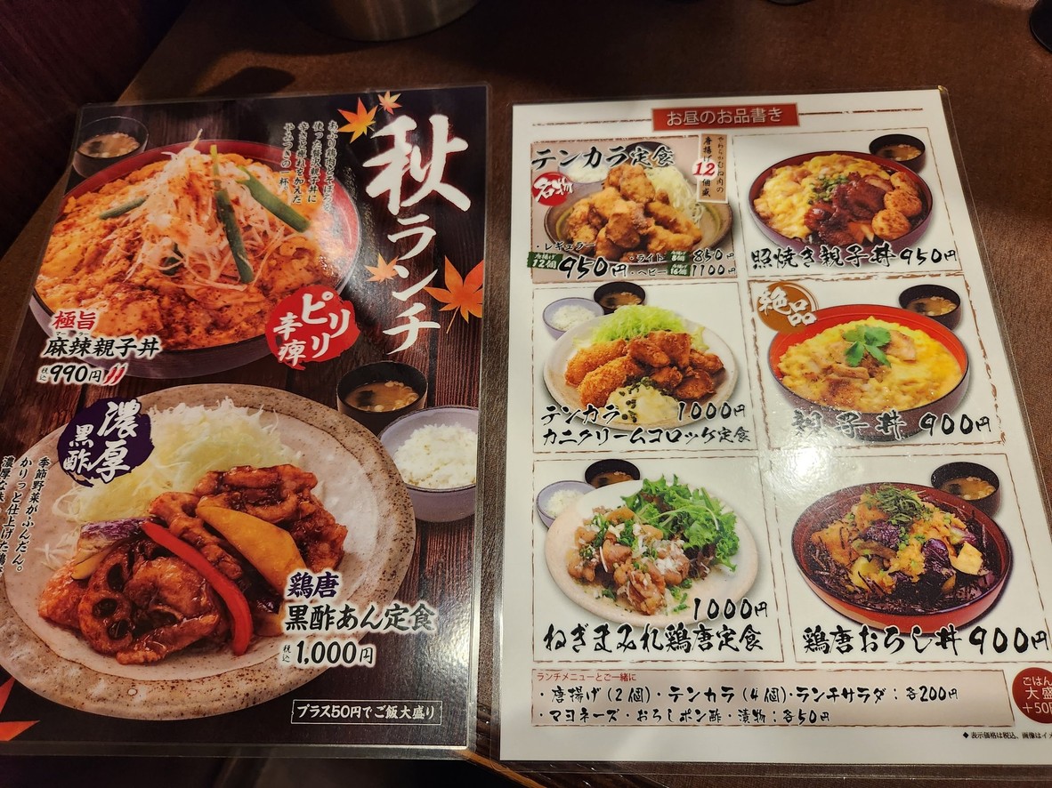 Ichibandori Gate City Osaki Branch menu 1