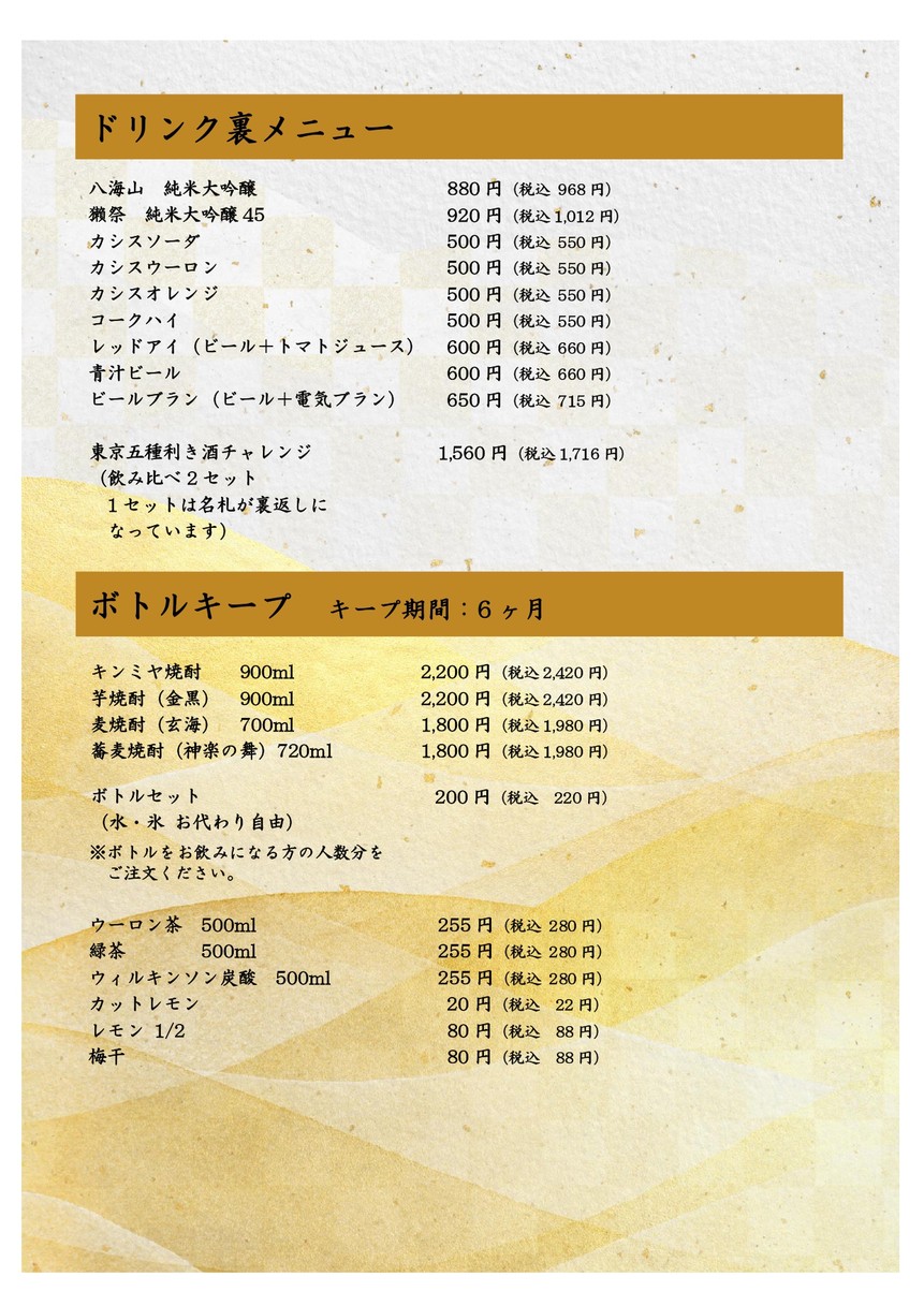 Tempura Tendo menu 8