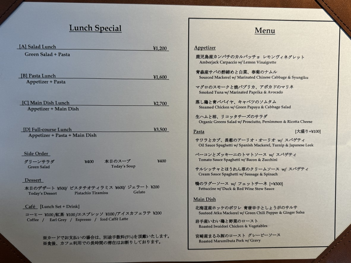 CUJORL menu 1