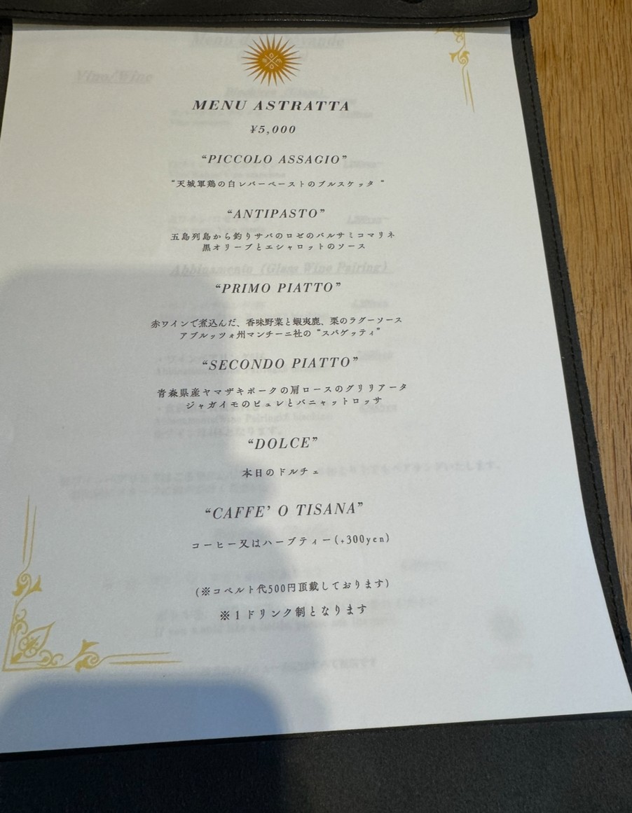L’Alchimia Astratta menu 2