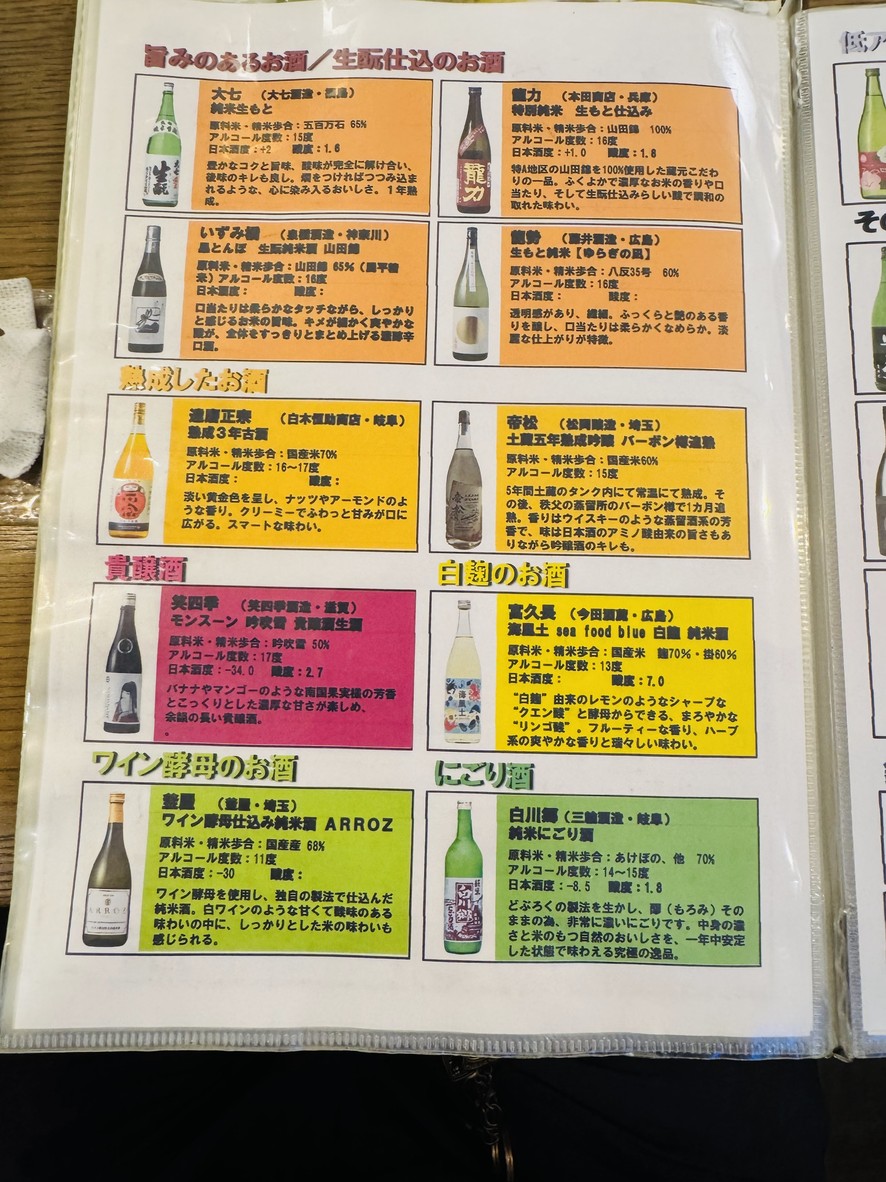 Premium Sake Pub Gashue menu 3