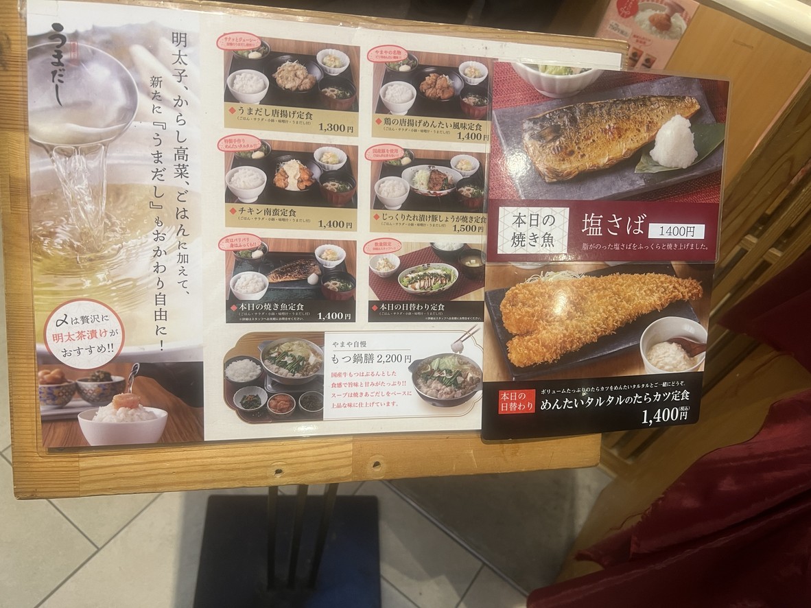 Yamaya menu 2
