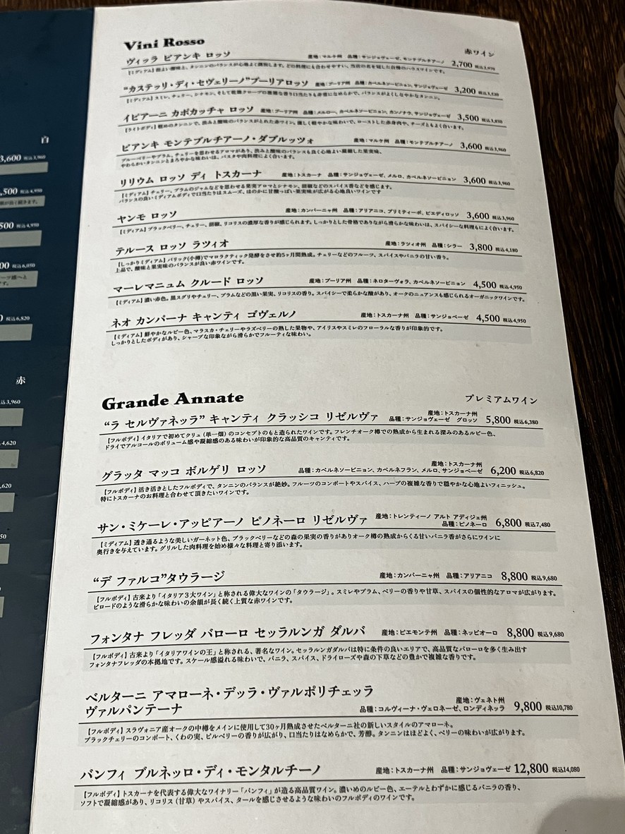 Villa Bianchi Shinjuku menu 7