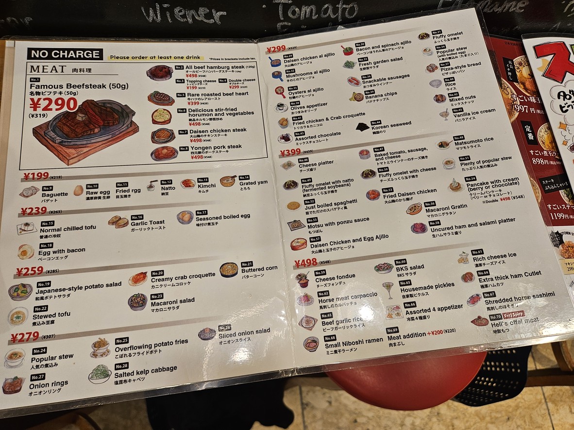 Beef Kitchen Stand Nishi-Shinjuku menu 3