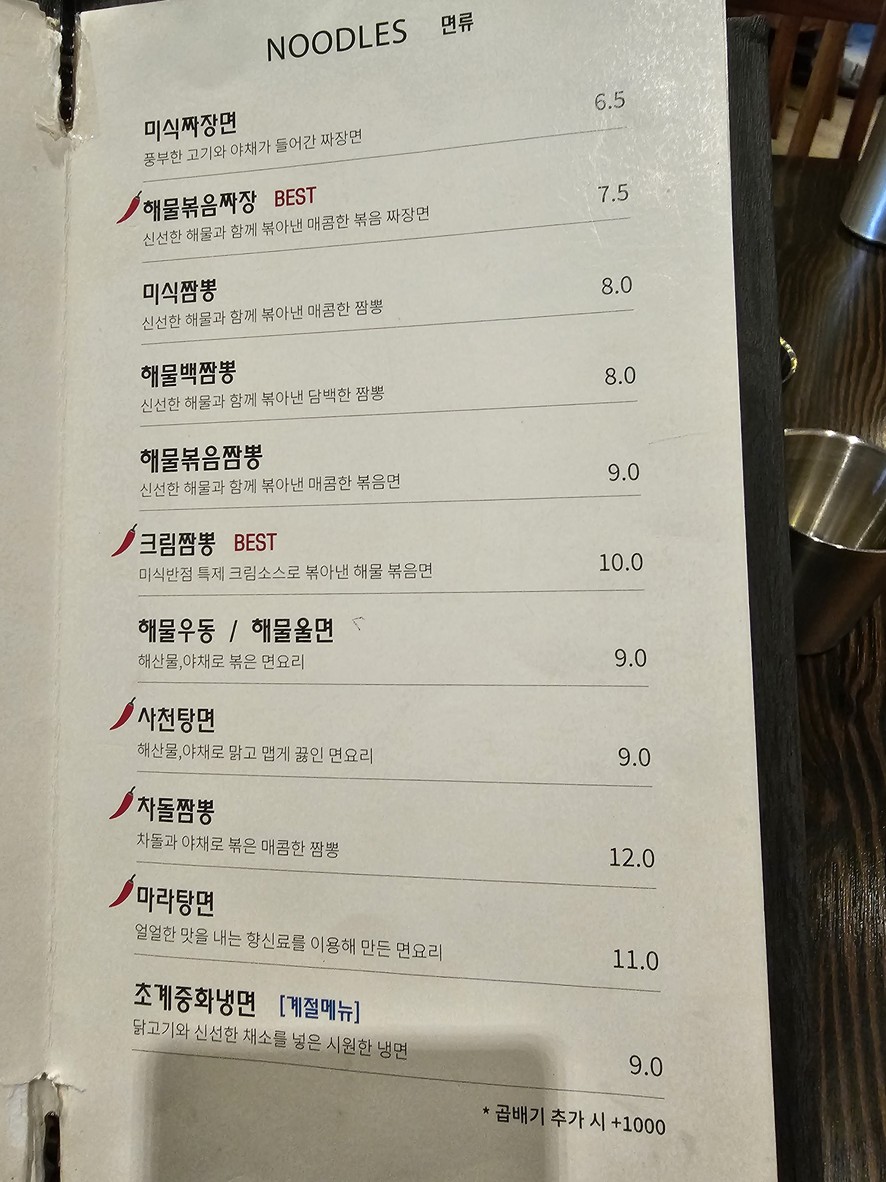 Misik Banjeom menu 4