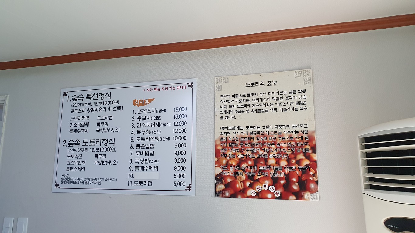 Bosque de bellotas menu 1