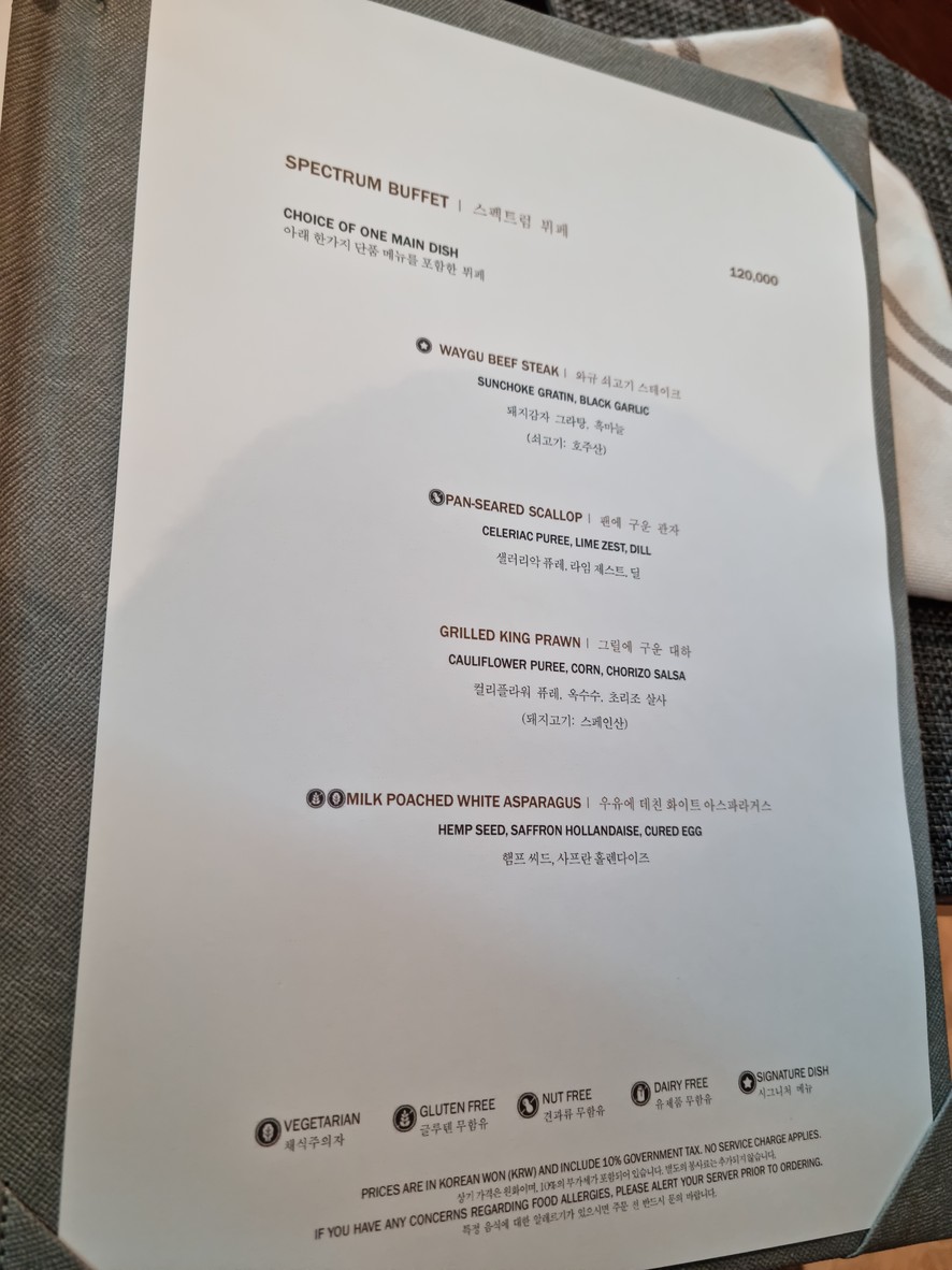 SPECTRUM menu 5