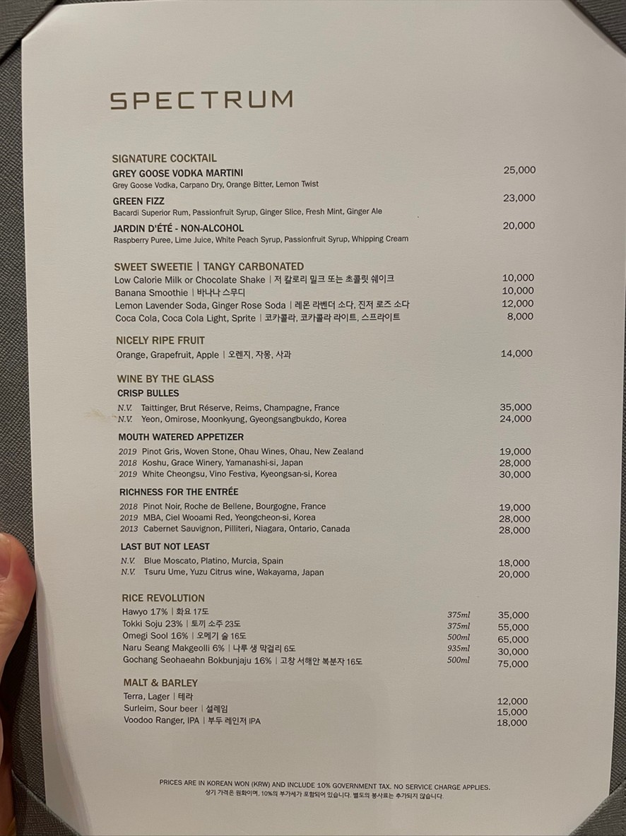 SPECTRUM menu 6