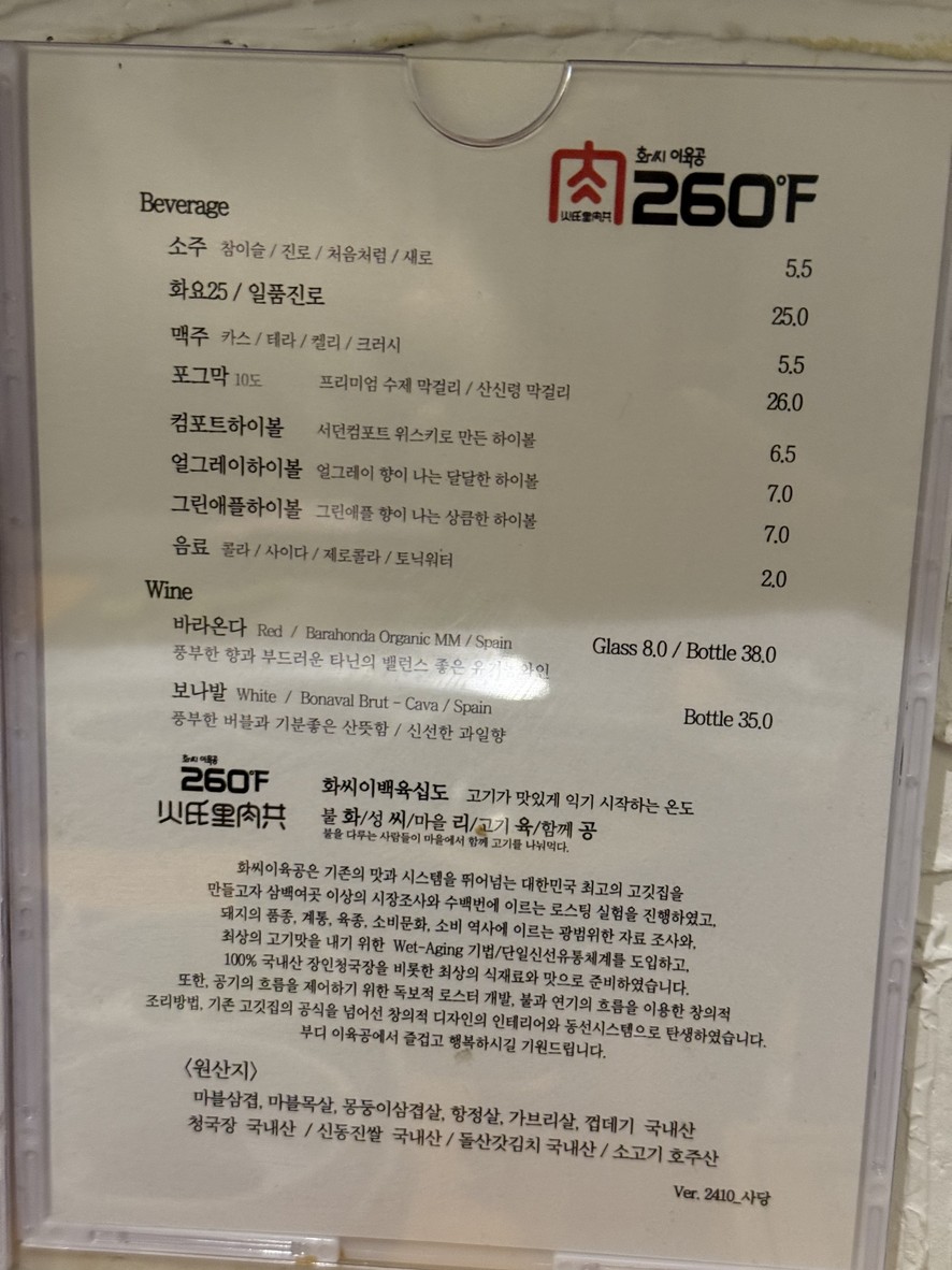 Hwassi 260 menu 2