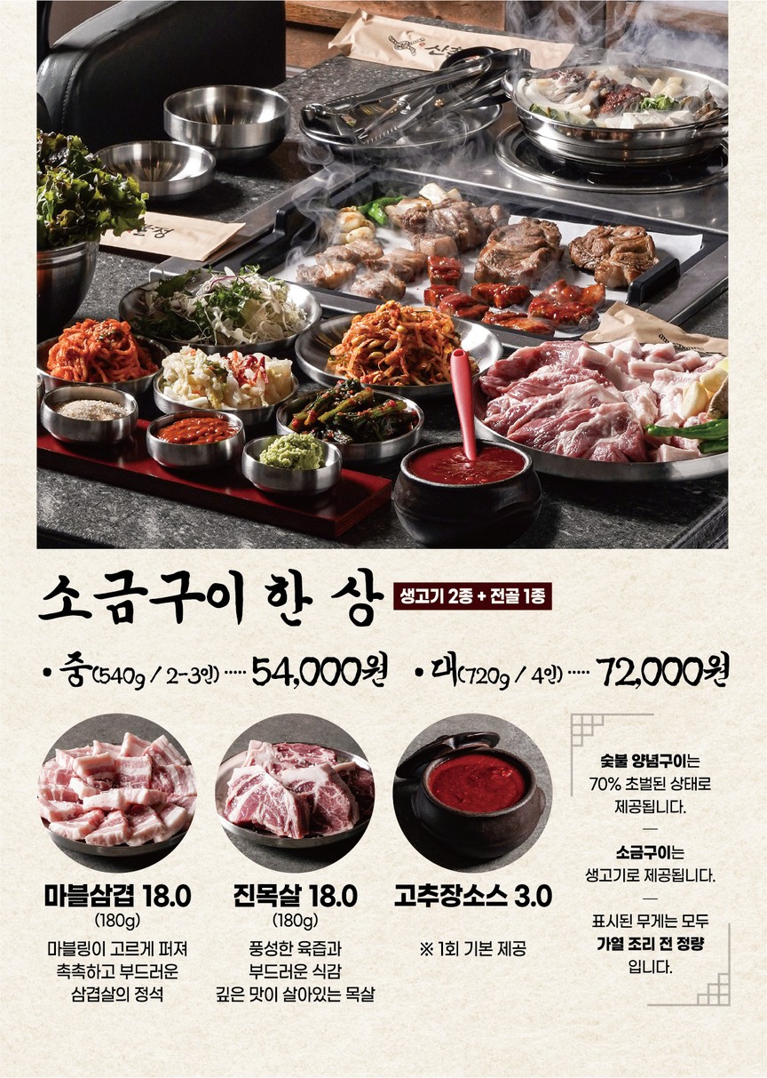 Sanchon Charcoal Grill menu 3