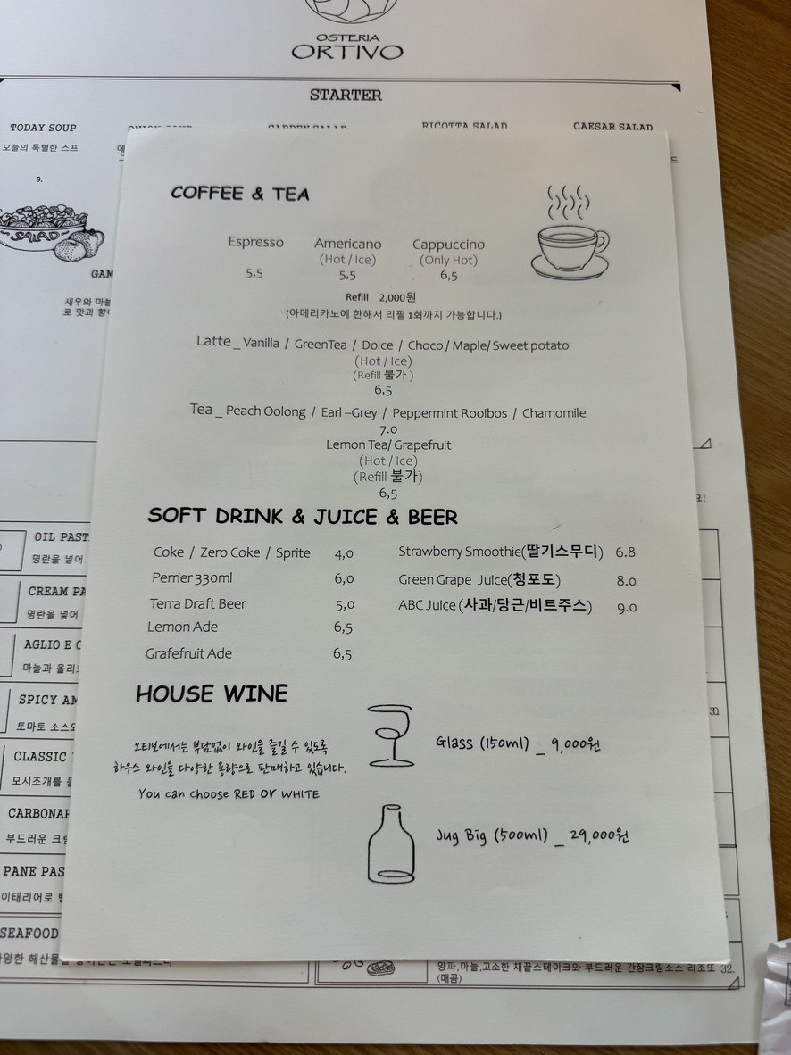 Osteria Ortivo menu 3