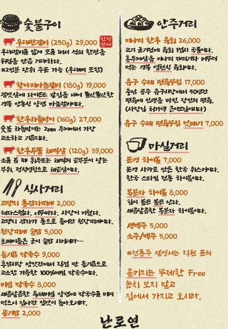 Nanloyeon Yongsan Main Branch | Korean BBQ & Premium Galbi | 韓式烤肉, 烤排骨, 韓牛專門 | Korean BBQ, Galbi, Wagyu Specialty menu 1