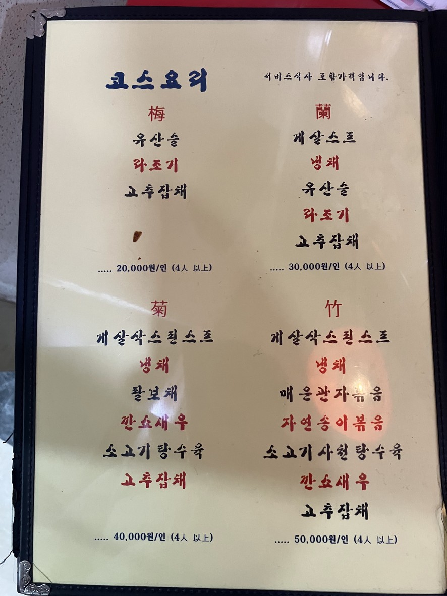 Jung-Guggwan menu 2