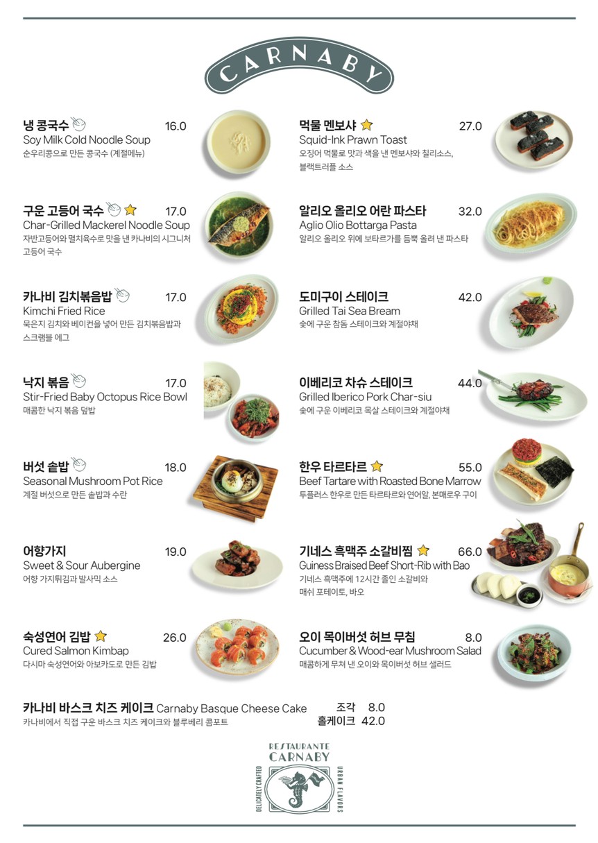 Carnaby menu 1