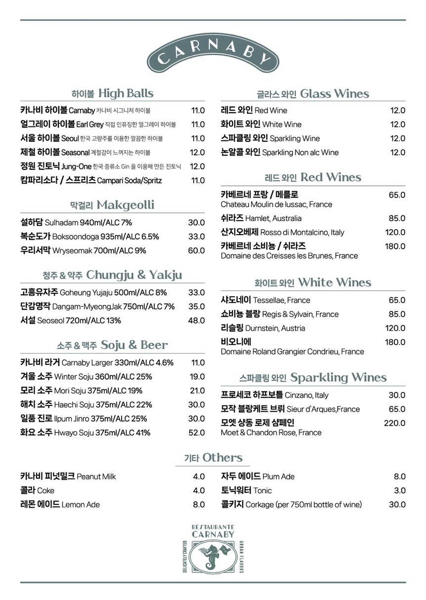 Carnaby menu 2