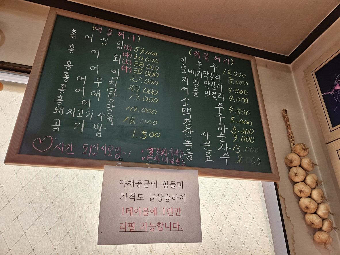 Hongtak samhap menu 1