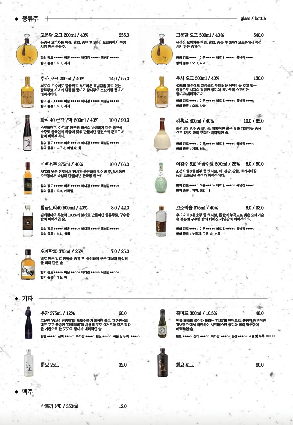 Aseul Cheongdam restaurante de cocina coreana Makgeolli alta cocina restaurante coreano de lujo auténtica cocina coreana menu 5