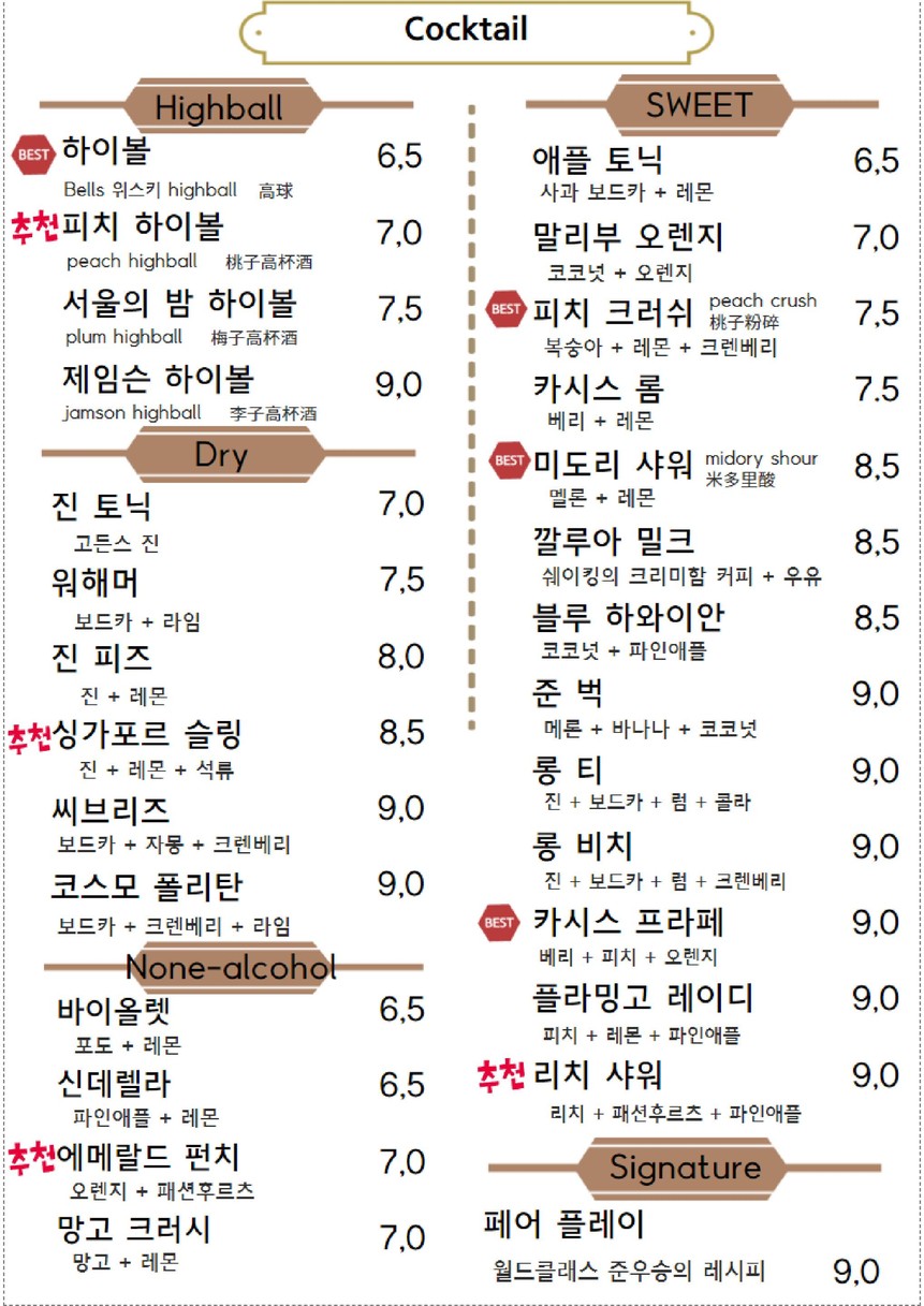 Restaurante Hongdae Jooseom Jooseom menu 3