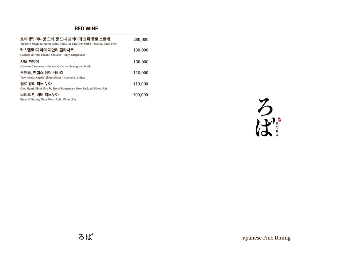 ROBA menu 6