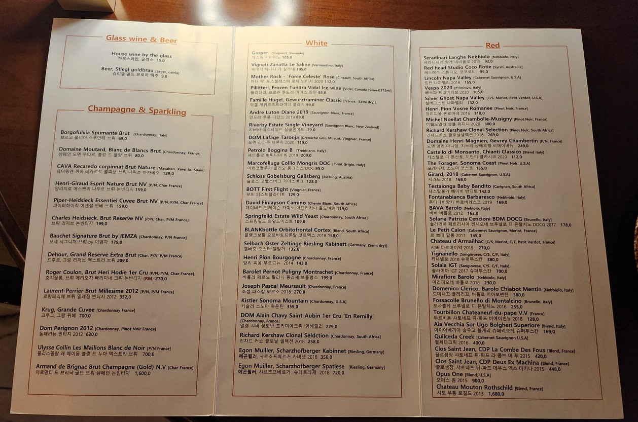 Orzo Le Beau Temps menu 3