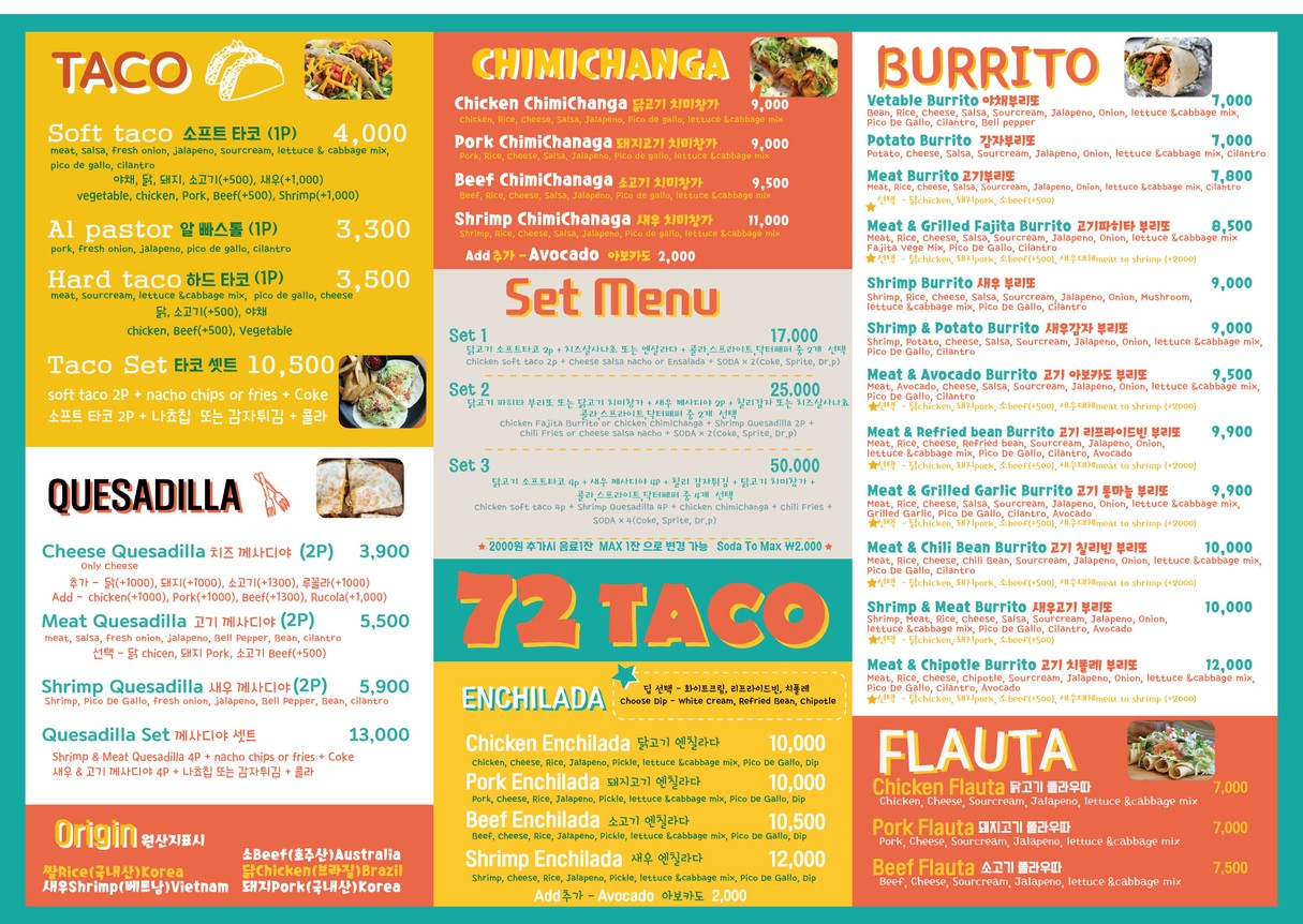 72 TACO menu 1