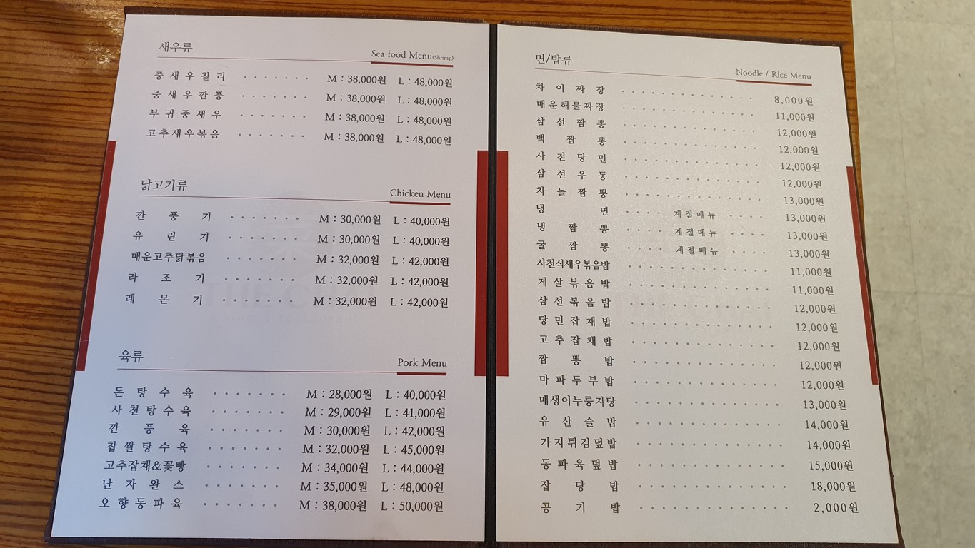 Deochai menu 2