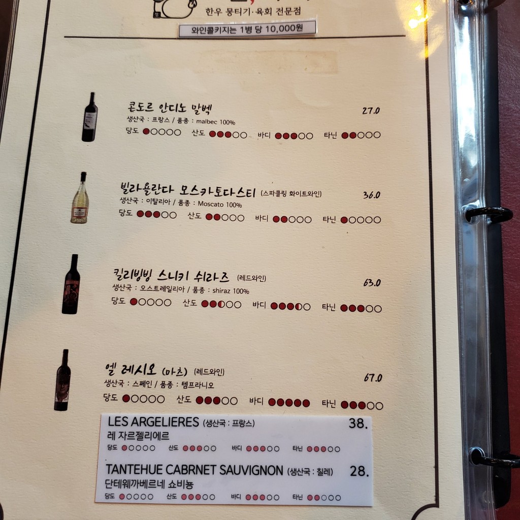 今日生牛肉 menu 6
