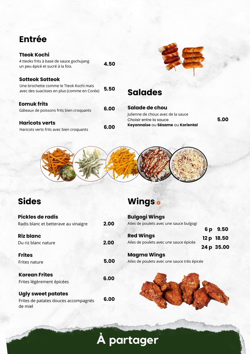 Olive Chicken menu 1