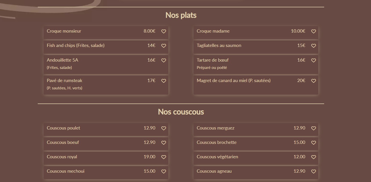 Le Grand Café menu 2