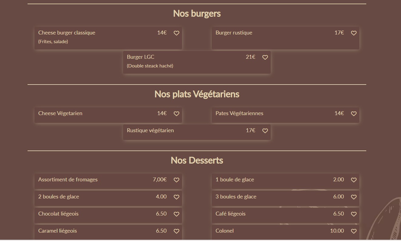 Le Grand Café menu 3